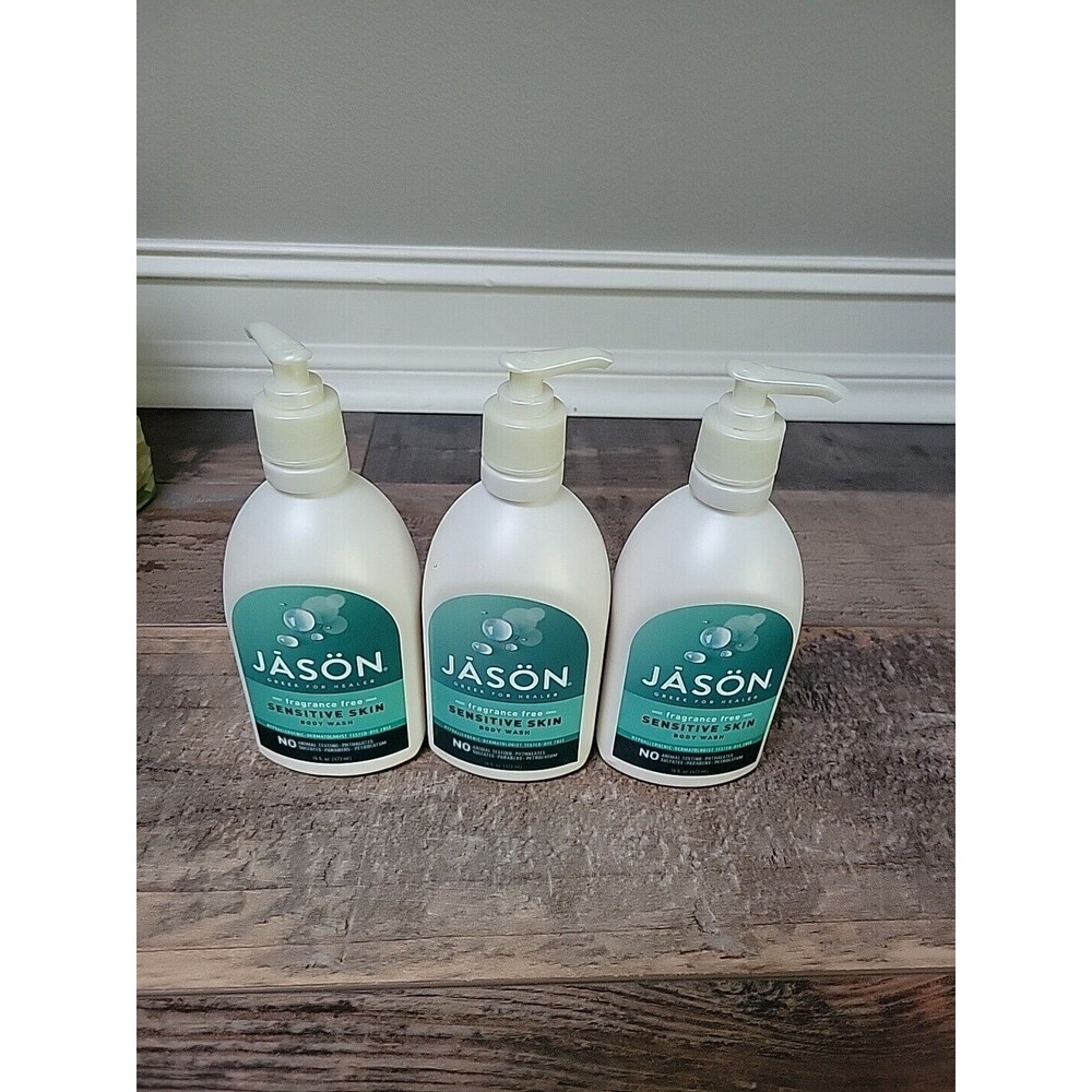 3 Jason Fragrance Free Sensitive Skin Body Wash 16oz HB7
